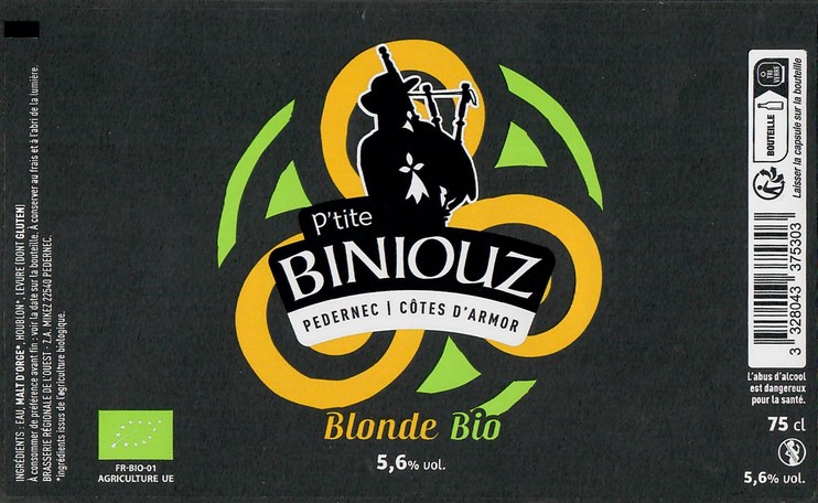 Etiquette BRASSERIE REGIONALE DE L'OUEST 06