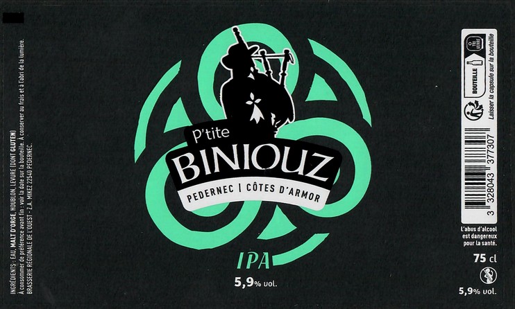 Etiquette BRASSERIE REGIONALE DE L'OUEST 07