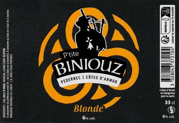 Etiquette BRASSERIE REGIONALE DE L'OUEST 08