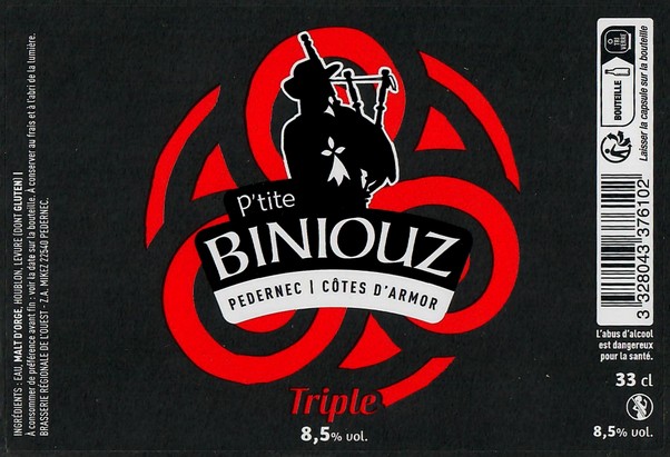 Etiquette BRASSERIE REGIONALE DE L'OUEST 13