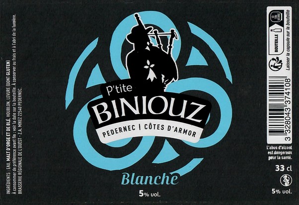 Etiquette BRASSERIE REGIONALE DE L'OUEST 14