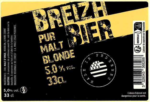 Etiquette BRASSERIE REGIONALE DE L'OUEST 21