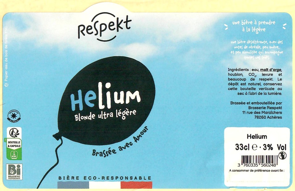 Etiquette BRASSERIE RESPEKT 16