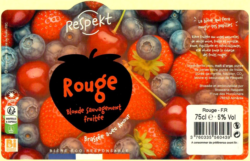 Etiquette BRASSERIE RESPEKT 24