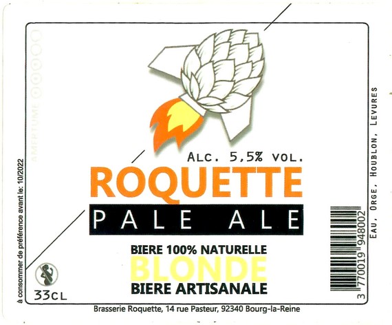 Etiquette BRASSERIE ROQUETTE 02