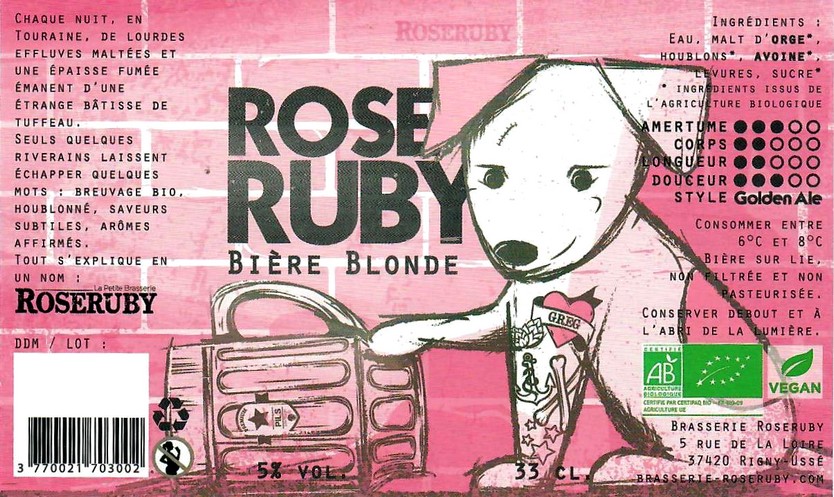 Etiquette BRASSERIE ROSERUBY 09