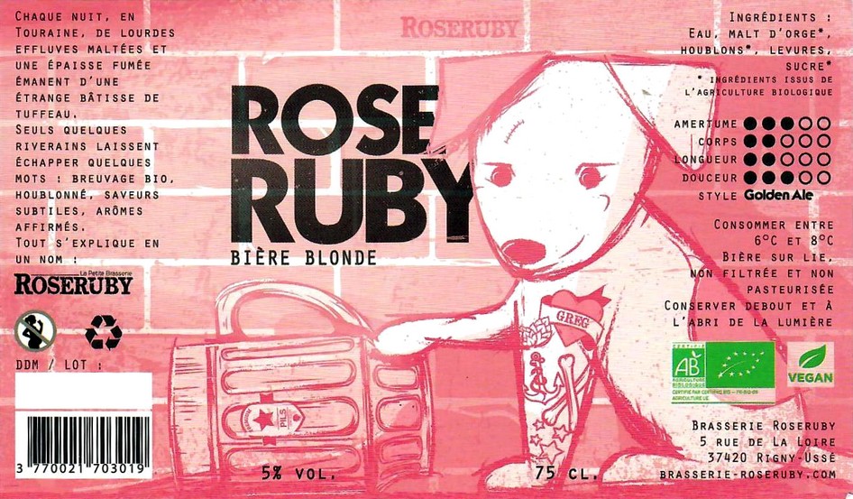 Etiquette BRASSERIE ROSERUBY 10