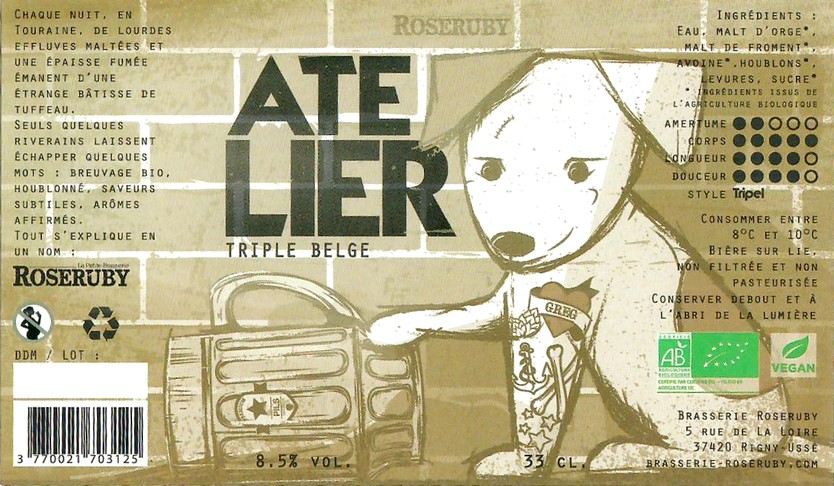 Etiquette BRASSERIE ROSERUBY 16