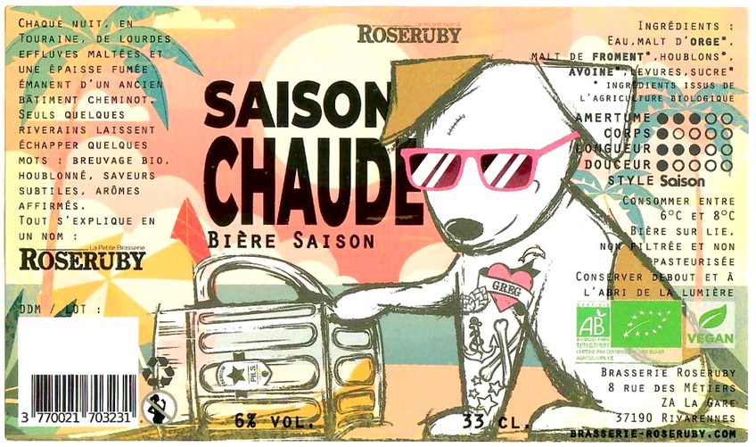 Etiquette BRASSERIE ROSERUBY 17