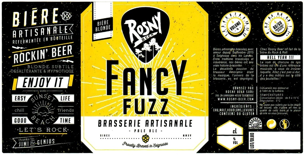 etiquette BRASSERIE ROSNY BEER 12