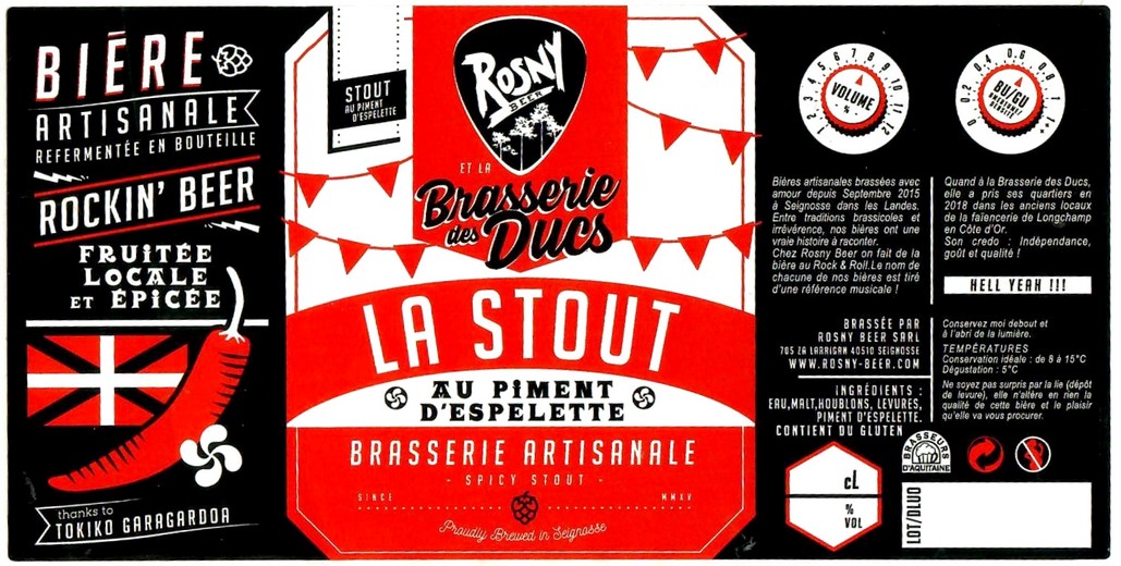 Etiquette BRASSERIE ROSNY 20