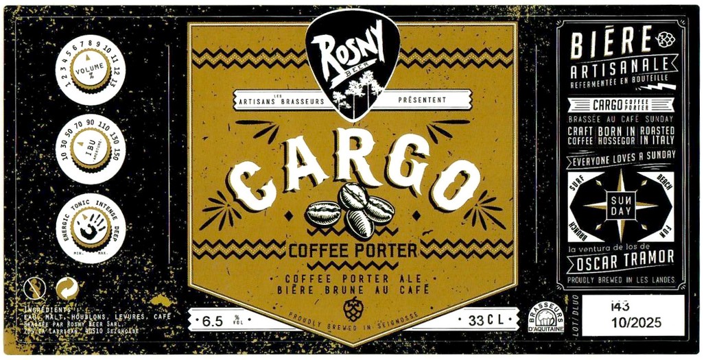 Etiquette BRASSERIE ROSNY 25