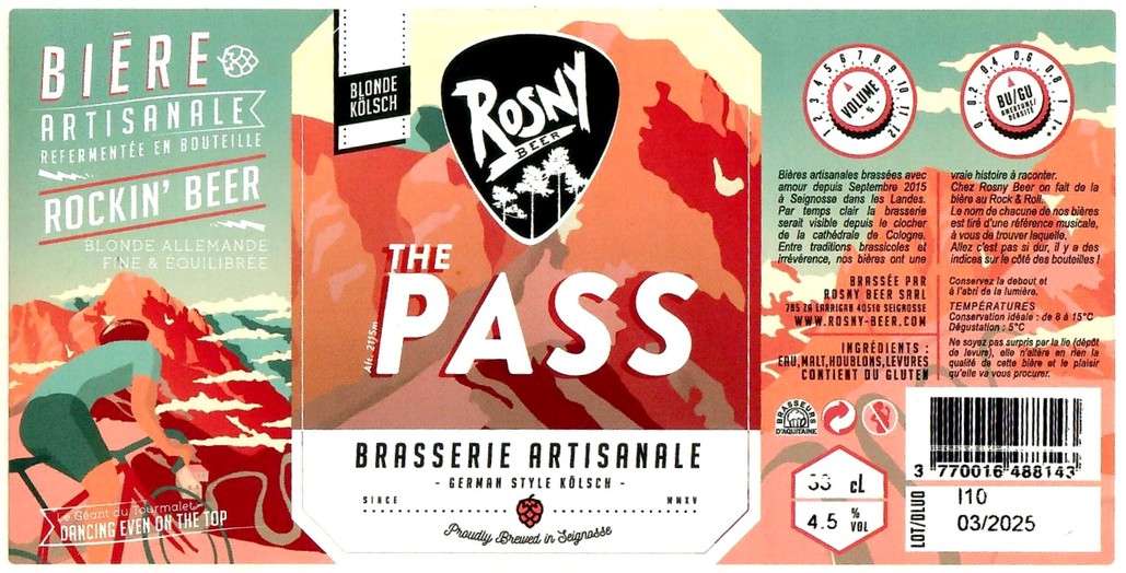 Etiquette BRASSERIE ROSNY 26