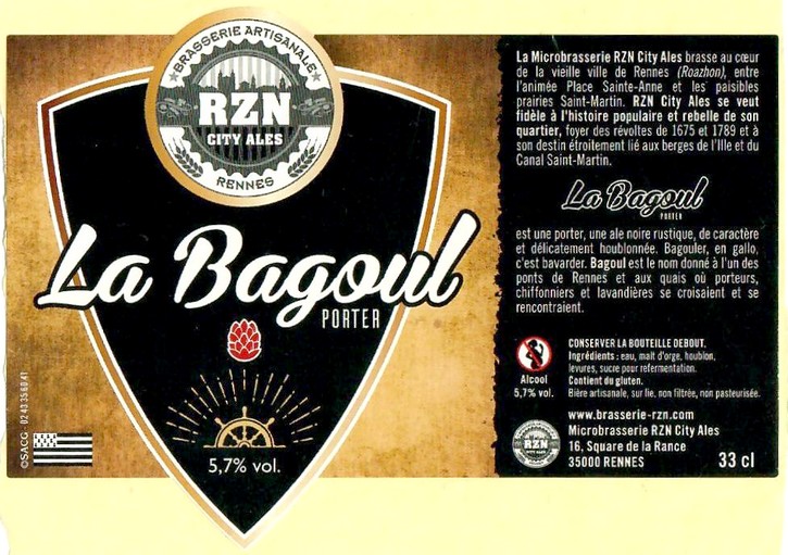 Etiquette BRASSERIE RZN CITY ALES 03
