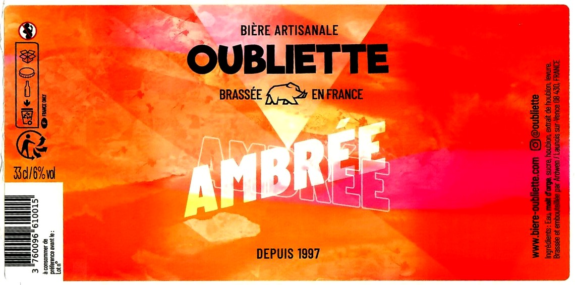 etiquette BRASSERIE SAB 101