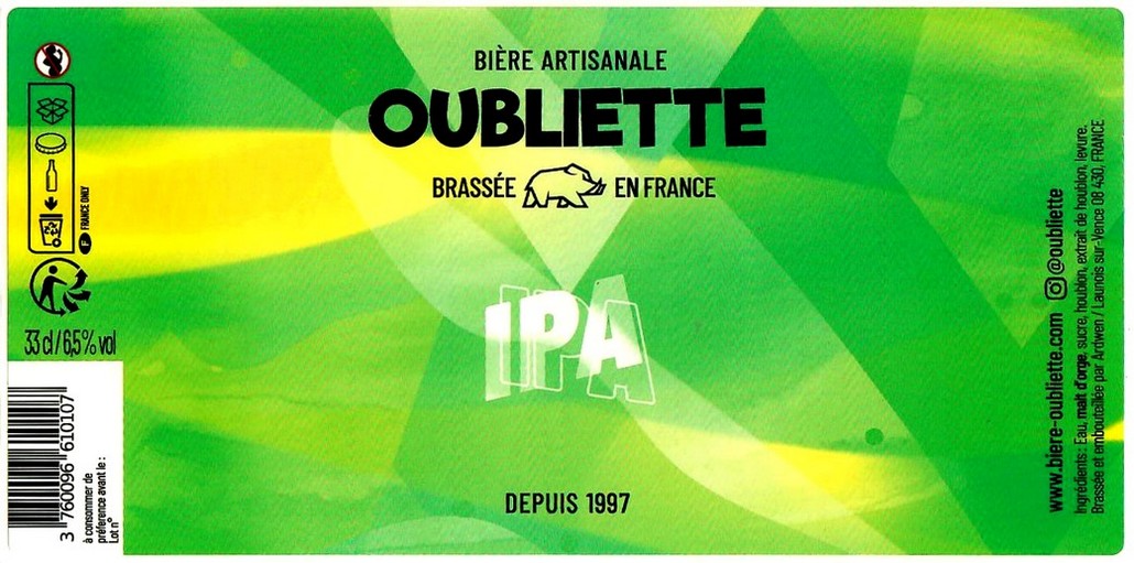 etiquette BRASSERIE SAB 104