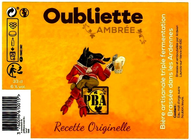 etiquette SOCIETE ARDENNAISE DE BRASSERIES 67