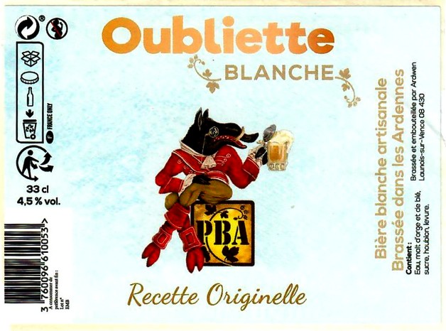 etiquette SOCIETE ARDENNAISE DE BRASSERIES 68