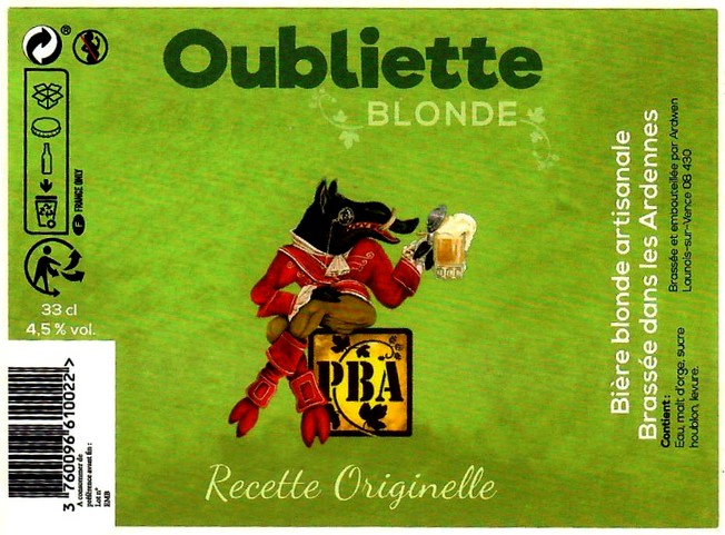 etiquette SOCIETE ARDENNAISE DE BRASSERIES 69