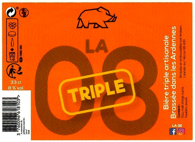 etiquette SOCIETE ARDENNAISE DE BRASSERIES 72