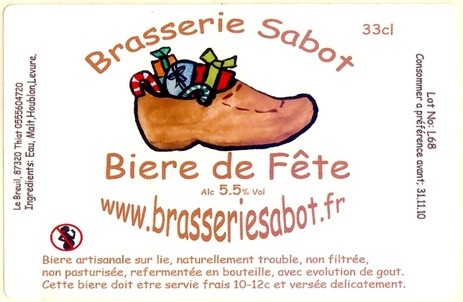 Etiquette BRASSERIE SABOT 01