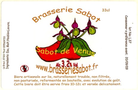 Etiquette BRASSERIE SABOT 07