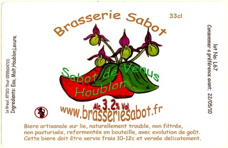 Etiquette BRASSERIE SABOT 12