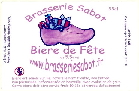 Etiquette BRASSERIE SABOT 16