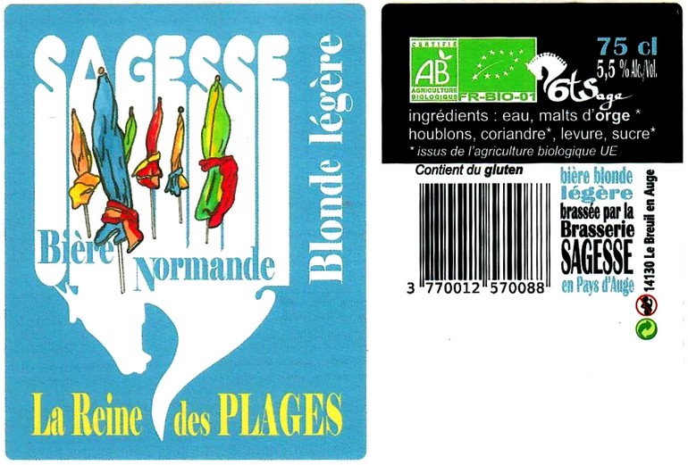 etiquette BRASSERIE SAGESSE 11