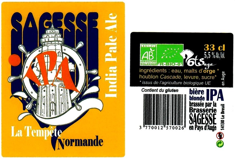 etiquette BRASSERIE SAGESSE 13