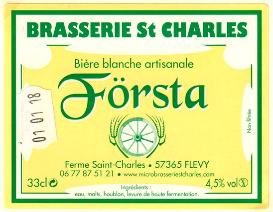 etiquette BRASSERIE SAINT CHARLES 07