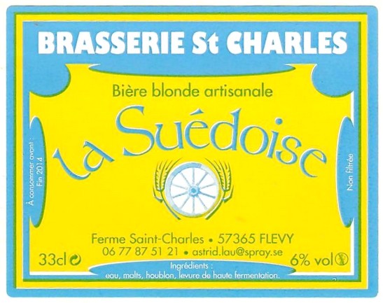 Etiquette BRASSERIE SAINT-CHARLES 11