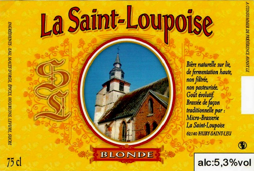 etiquette BRASSERIE SAINT LOUPOISE 01