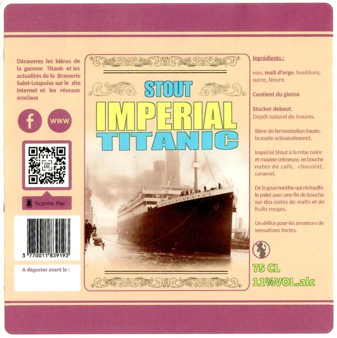 Etiquette BRASSERIE SAINT LOUPOISE 43