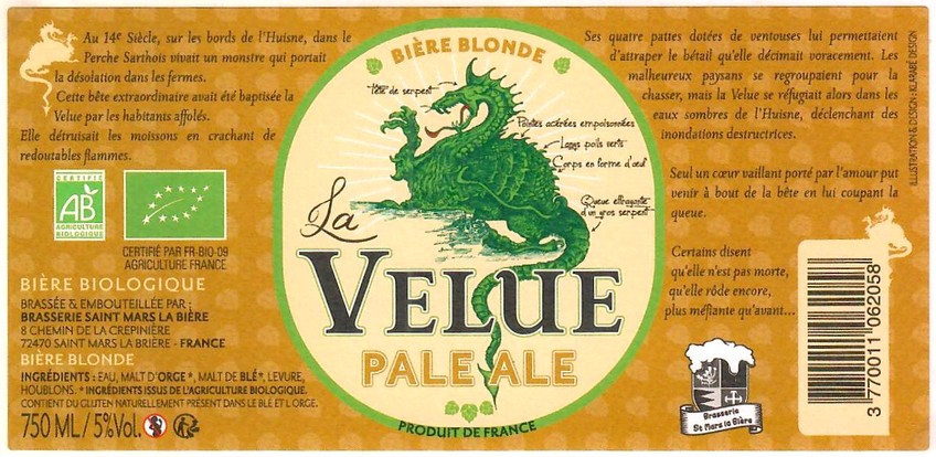 Etiquette BRASSERIE SAINT MARS LA BIERE 04