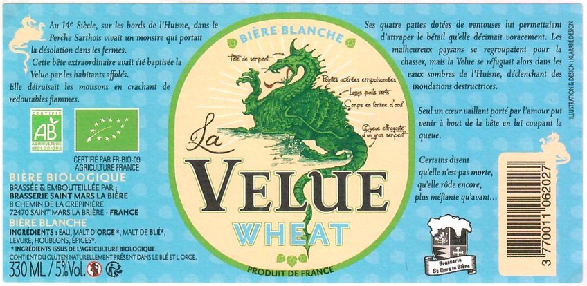 Etiquette BRASSERIE SAINT MARS LA BIERE 07