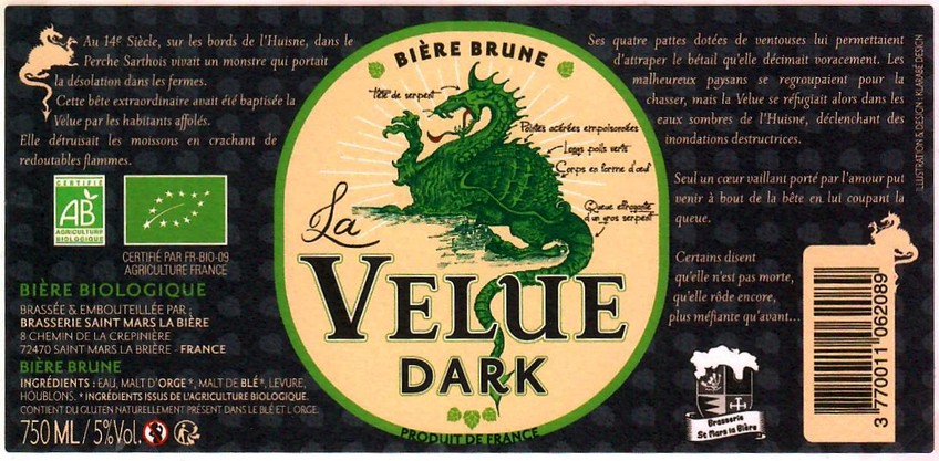 Etiquette BRASSERIE SAINT MARS LA BIERE 13