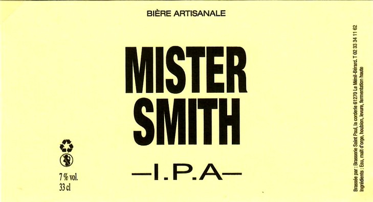 etiquette BRASSERIE SAINT PAUL 10