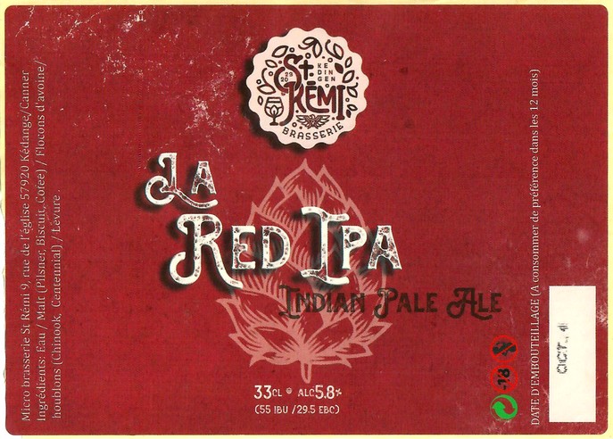 Etiquette BRASSERIE SAINTE REMI 57 01