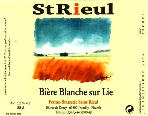 etiquette BRASSERIE SAINT-RIEUL 06