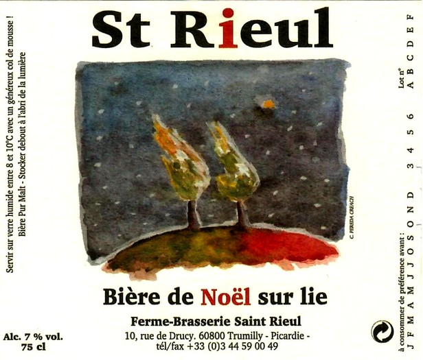 etiquette BRASSERIE SAINT-RIEUL 08