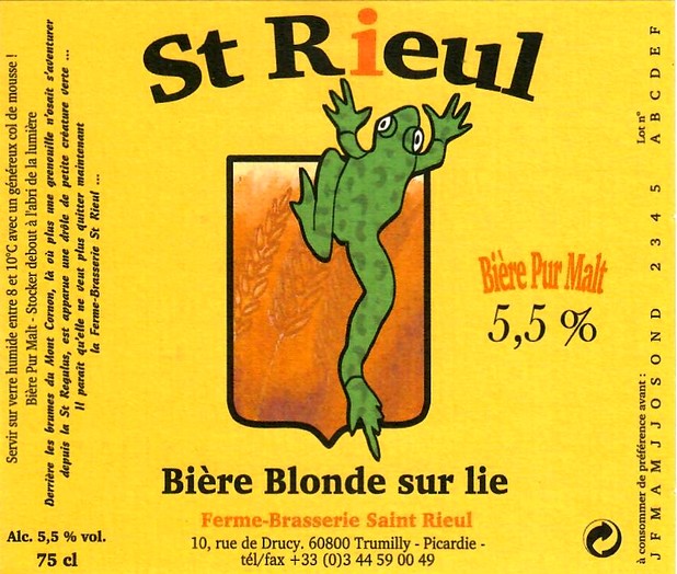 etiquette BRASSERIE SAINT-RIEUL 11