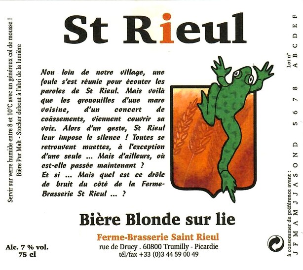 etiquette BRASSERIE SAINT-RIEUL 13