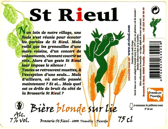 etiquette BRASSERIE SAINT-RIEUL 17