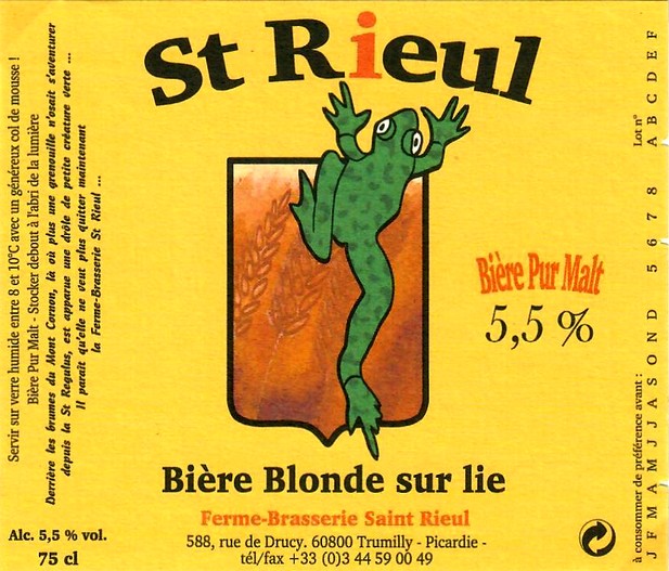 etiquette BRASSERIE SAINT-RIEUL 18