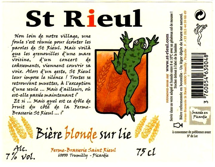 etiquette BRASSERIE SAINT-RIEUL 28