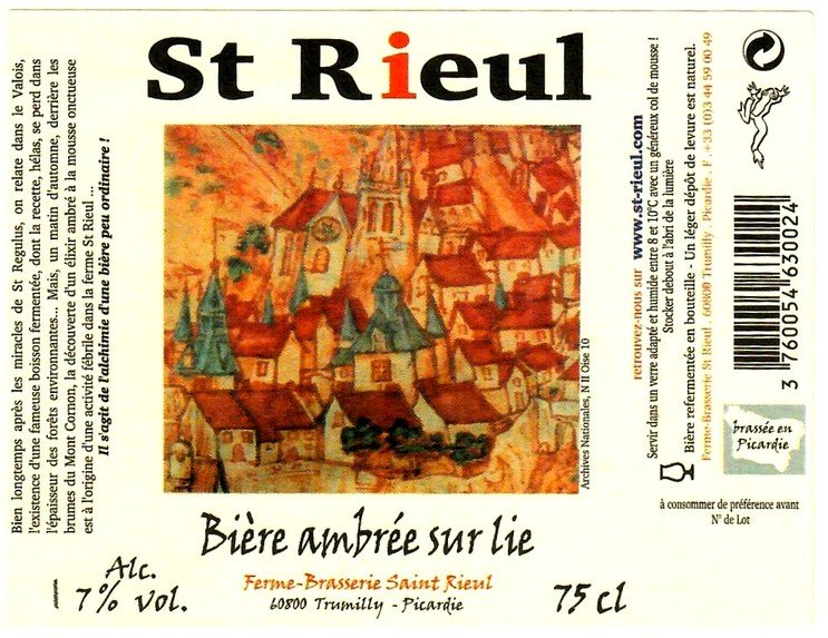 etiquette BRASSERIE SAINT-RIEUL 30