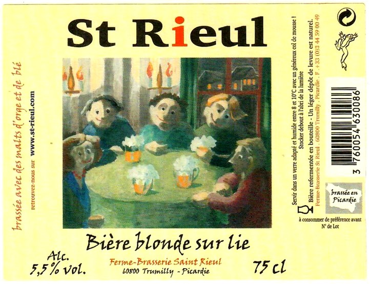 etiquette BRASSERIE SAINT-RIEUL 33