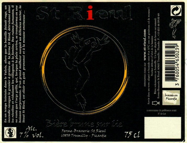 etiquette BRASSERIE SAINT-RIEUL 35