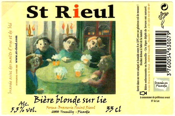 etiquette BRASSERIE SAINT-RIEUL 39